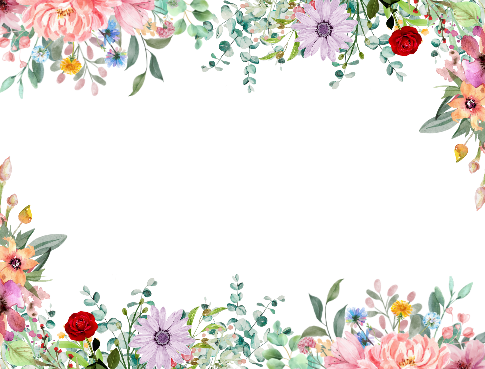 Blooming Floral Frame